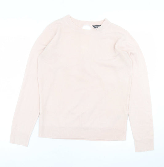 Dorothy Perkins Womens Pink Crew Neck  Acrylic Pullover Jumper Size 10