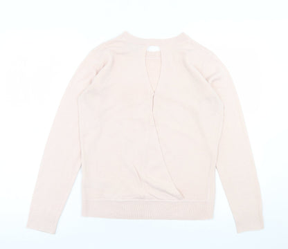 Dorothy Perkins Womens Pink Crew Neck  Acrylic Pullover Jumper Size 10