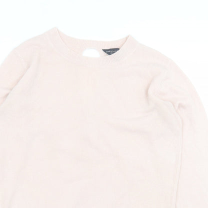 Dorothy Perkins Womens Pink Crew Neck  Acrylic Pullover Jumper Size 10