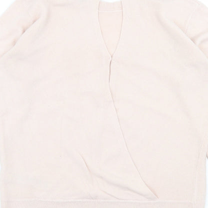 Dorothy Perkins Womens Pink Crew Neck  Acrylic Pullover Jumper Size 10