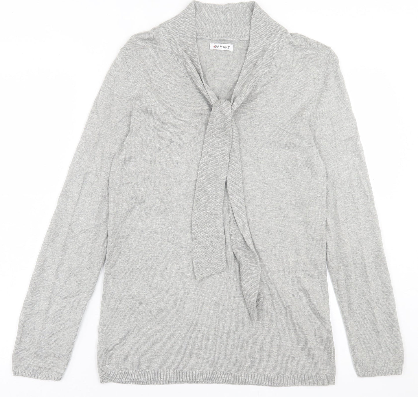 Womens UK Size 10 Damart Grey Pullover Jumper