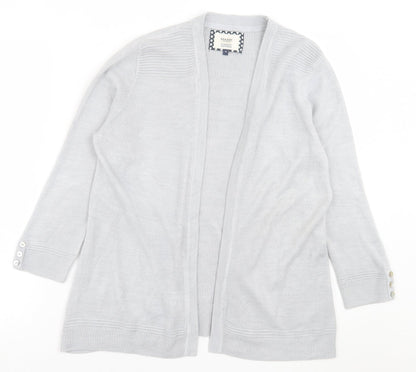 Womens UK Size 14 Maine Grey Cardigan Jumper