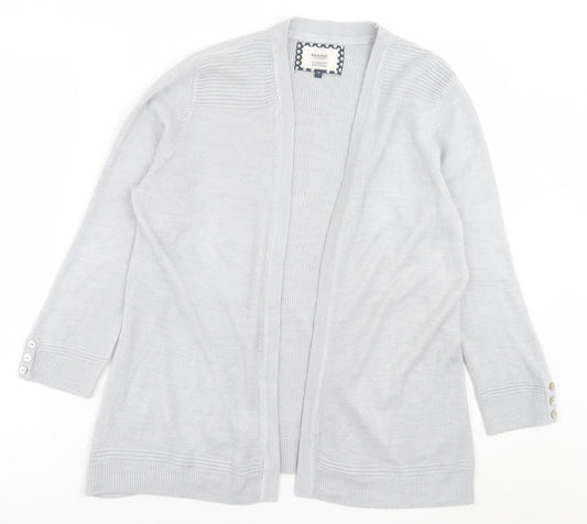 Womens UK Size 14 Maine Grey Cardigan Jumper