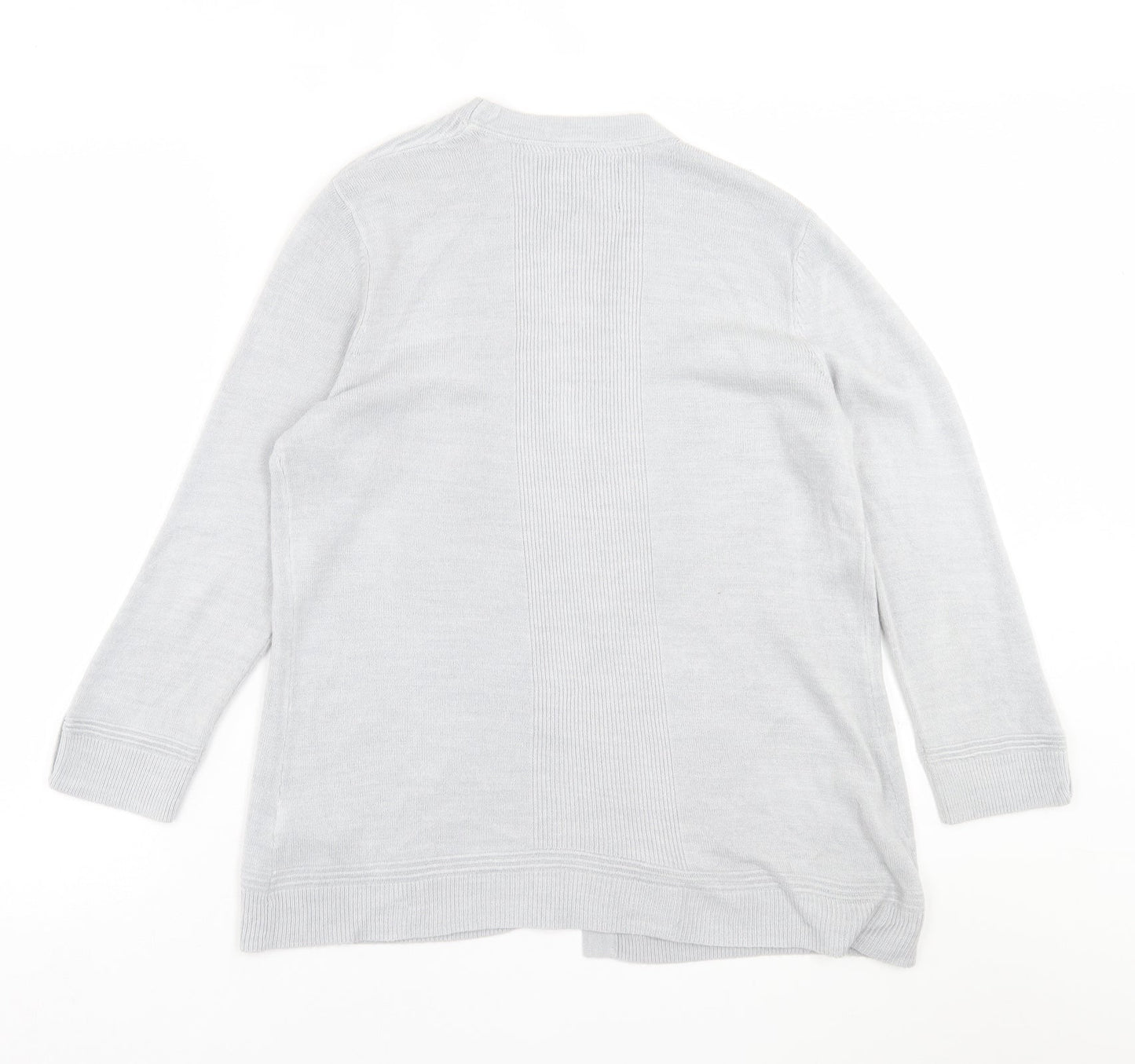 Womens UK Size 14 Maine Grey Cardigan Jumper