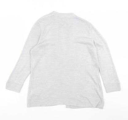 Womens UK Size 14 Maine Grey Cardigan Jumper