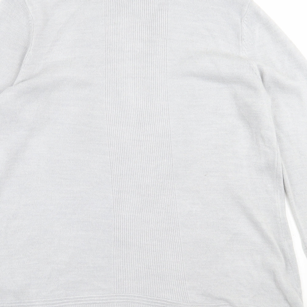 Womens UK Size 14 Maine Grey Cardigan Jumper