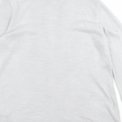 Womens UK Size 14 Maine Grey Cardigan Jumper