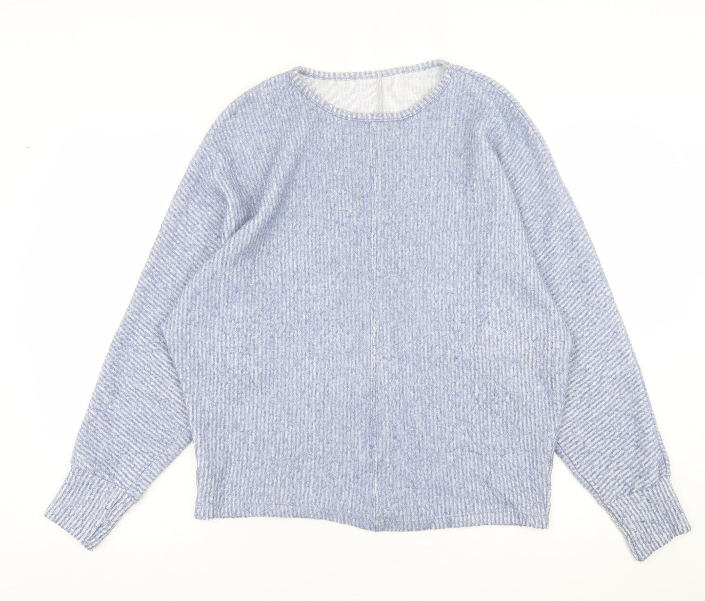 George Mens Blue Crew Neck  Polyester Pullover Jumper Size S