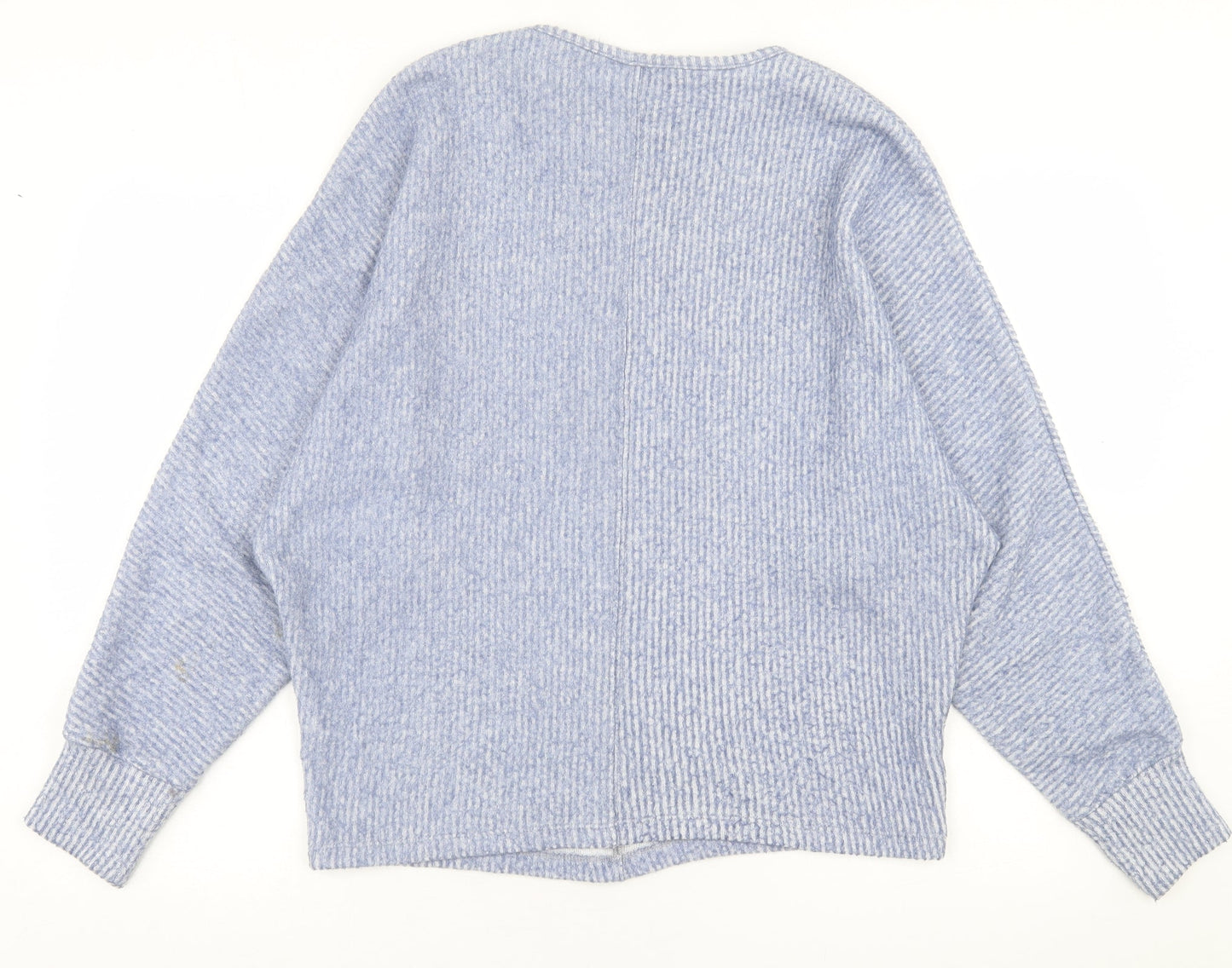 George Mens Blue Crew Neck  Polyester Pullover Jumper Size S