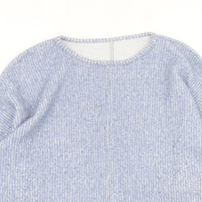 George Mens Blue Crew Neck  Polyester Pullover Jumper Size S