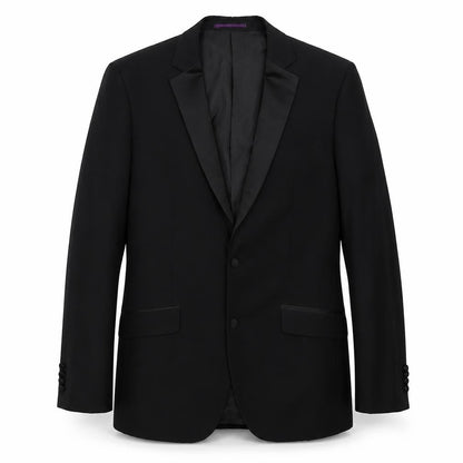 Mens UK Size 38 Charlton Gray Regular Black Suit Jacket