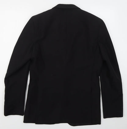 Mens UK Size 38 Charlton Gray Regular Black Suit Jacket