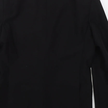 Mens UK Size 38 Charlton Gray Regular Black Suit Jacket