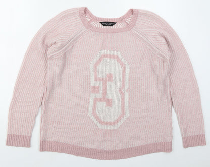 Womens UK Size 14 Dorothy Perkins Pink Pullover Jumper