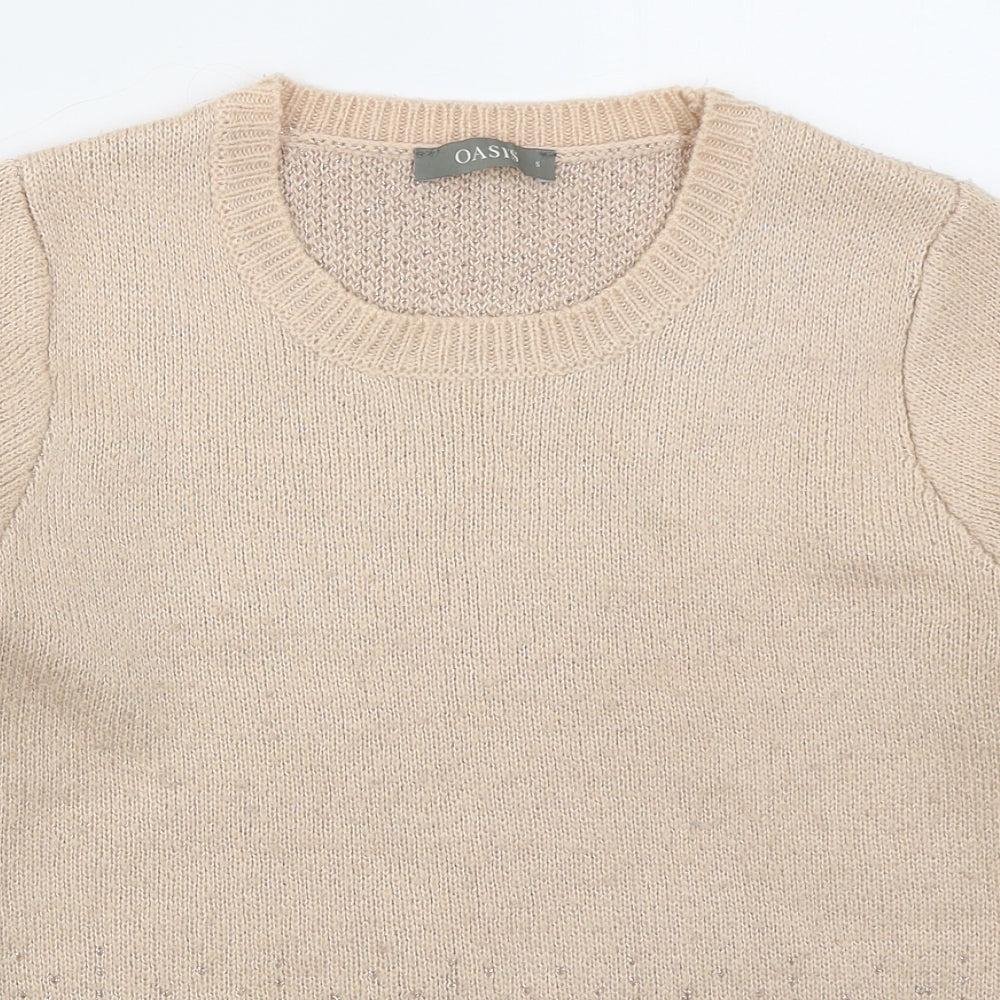 Womens UK Size S Oasis Pink Pullover Jumper