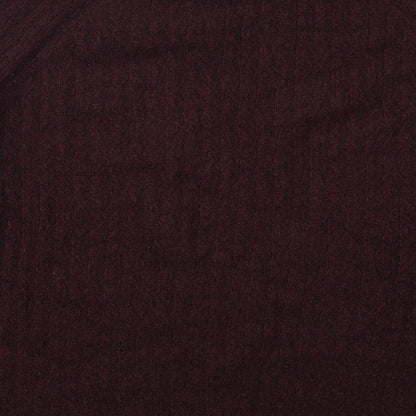 Pull & Bear Womens Purple Crew Neck  Acrylic Pullover Jumper Size M