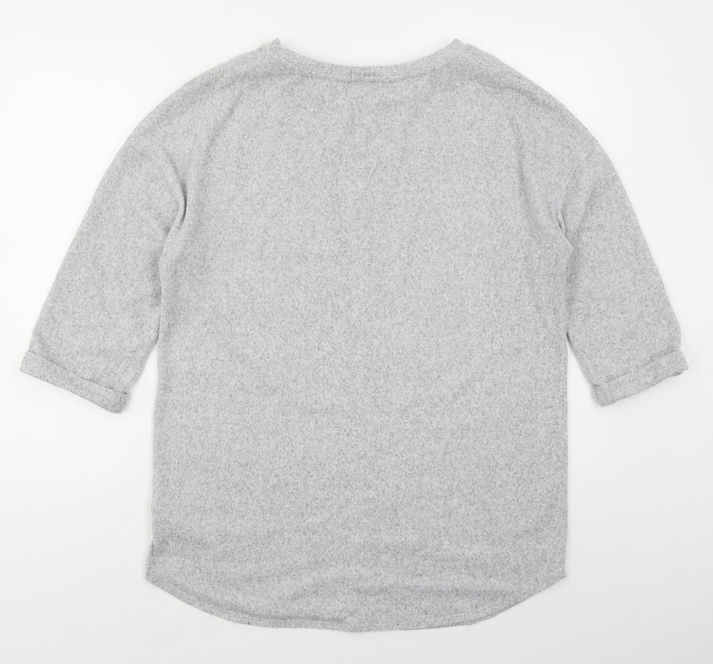 F&F Womens Grey  Viscose Pullover Sweatshirt Size 12  Pullover