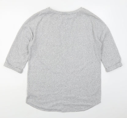 F&F Womens Grey  Viscose Pullover Sweatshirt Size 12  Pullover