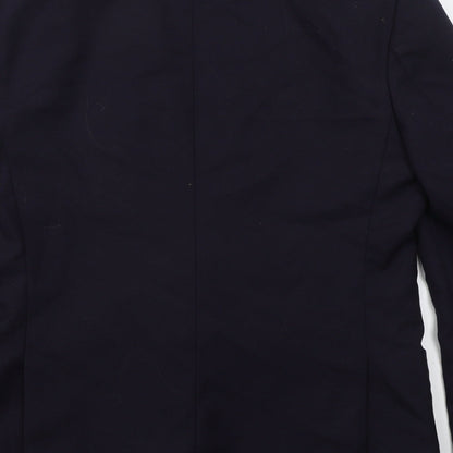 Turner Virr & Co Mens Blue  Polyester Jacket Suit Jacket Size 40
