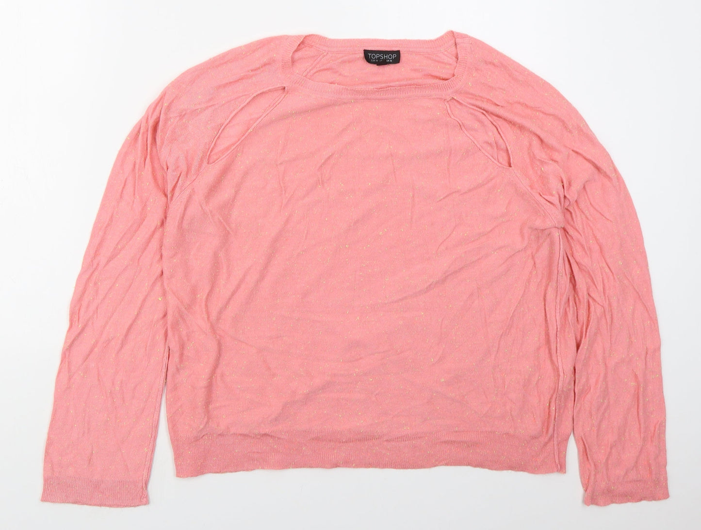 Womens UK Size 16 Topshop Pink Pullover Jumper