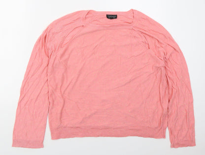 Womens UK Size 16 Topshop Pink Pullover Jumper