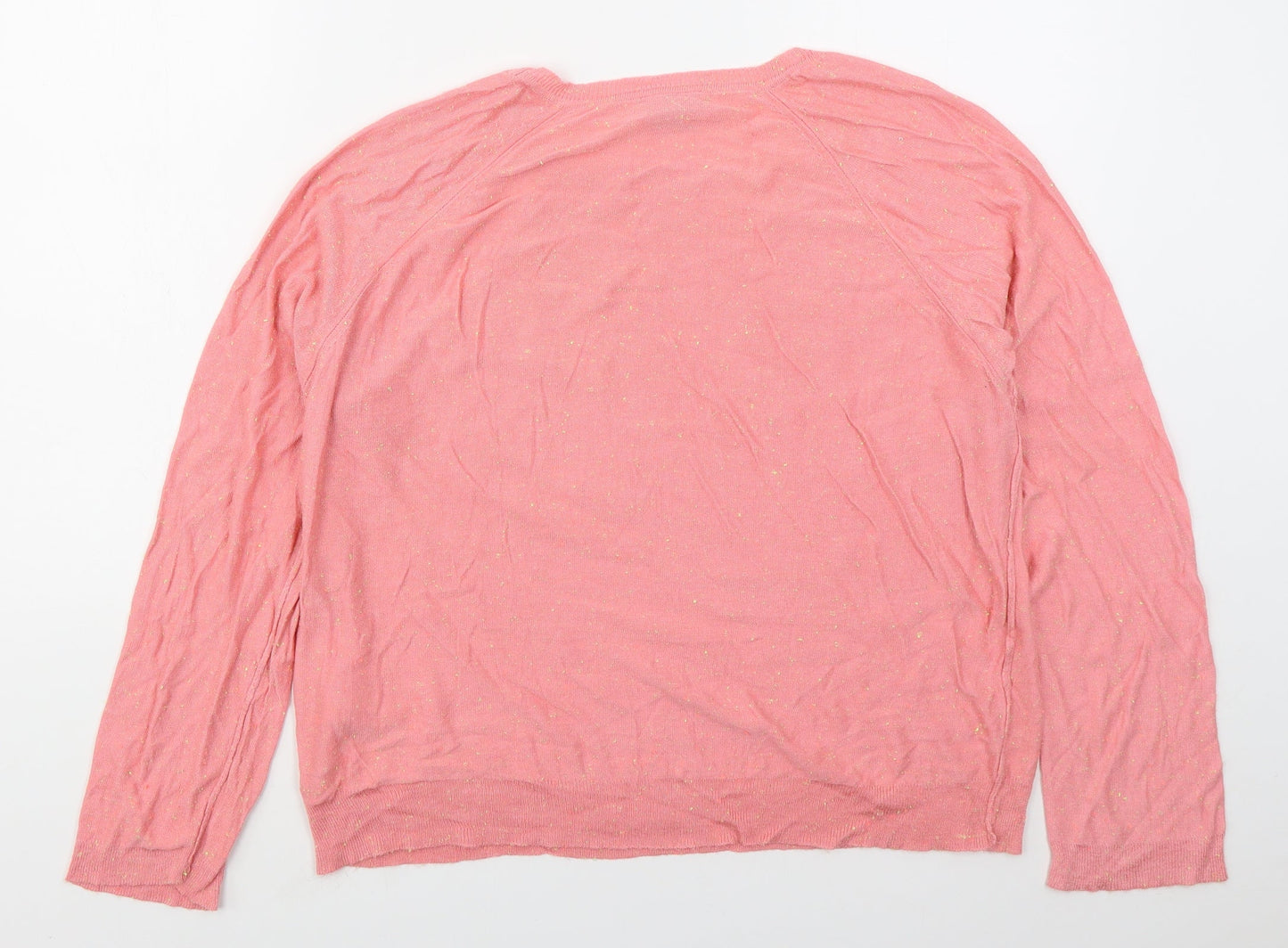 Womens UK Size 16 Topshop Pink Pullover Jumper