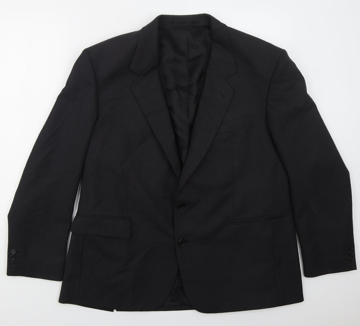 Alpha & Plus Mens Grey  Acetate Jacket Suit Jacket Size 46