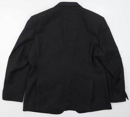 Alpha & Plus Mens Grey  Acetate Jacket Suit Jacket Size 46