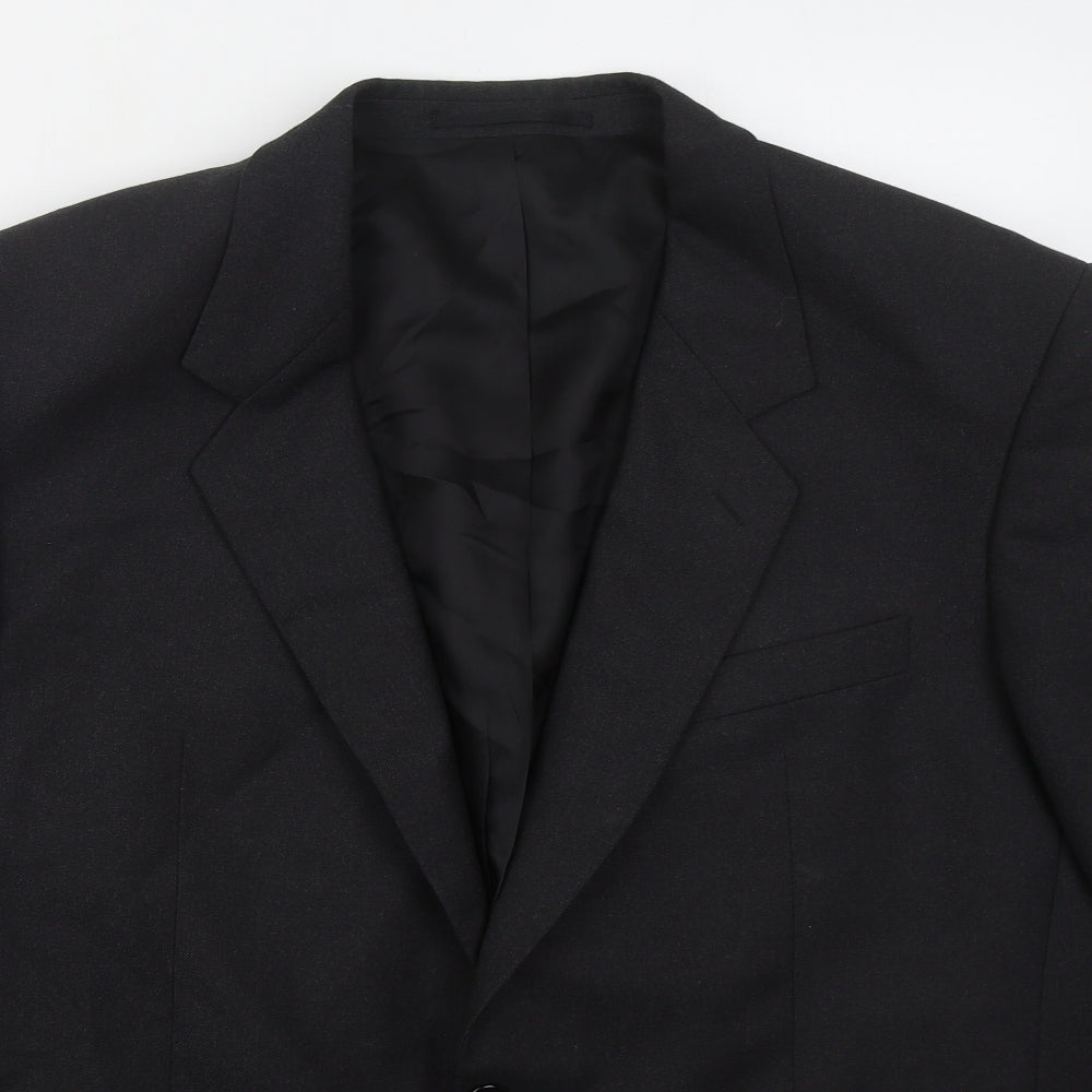 Alpha & Plus Mens Grey  Acetate Jacket Suit Jacket Size 46