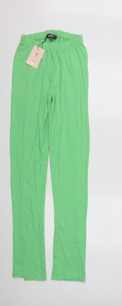 Womens UK Size 8 Missguided Regular Fit Jegging Green Trousers