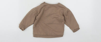 George Girls Brown  Cotton Pullover Jumper Size 6-9 Months  Snap - Disney Dumbo