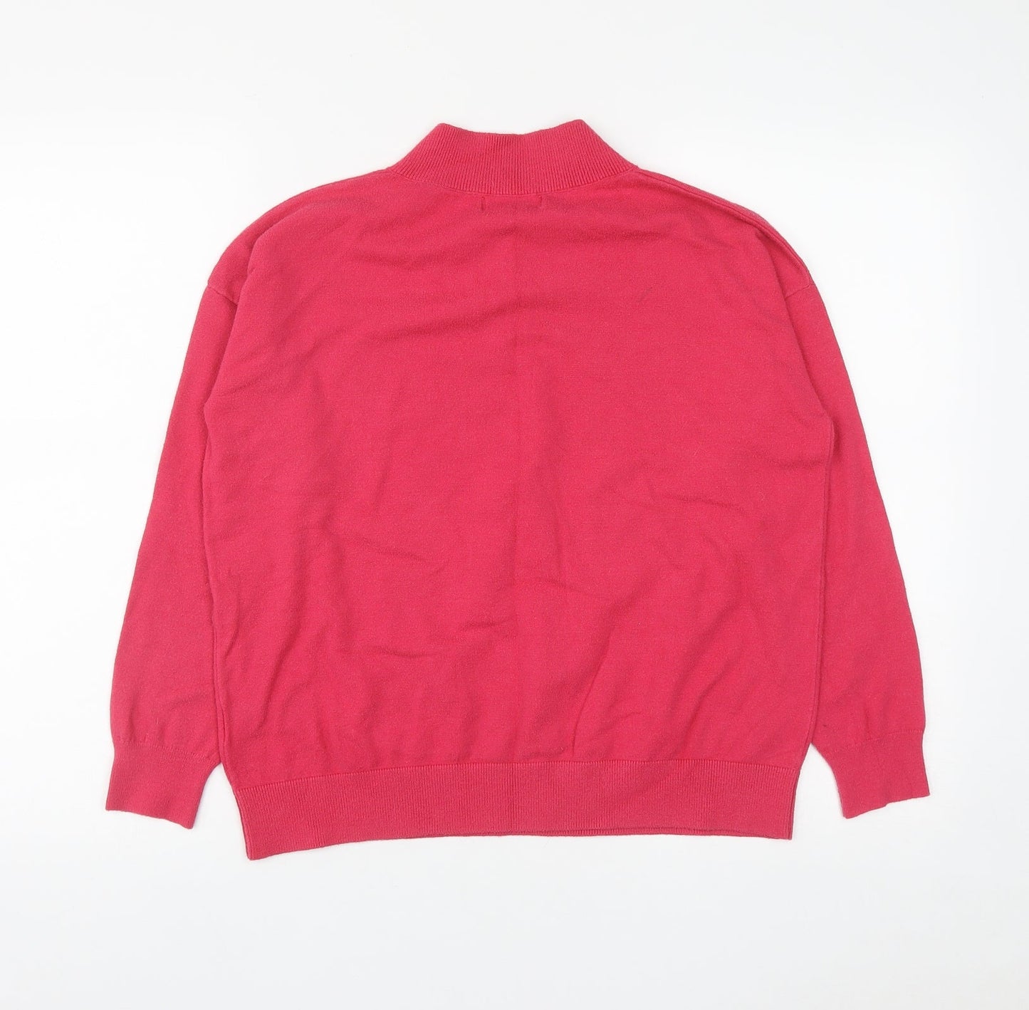 Womens UK Size M Marks and Spencer Pink Pullover Jumper