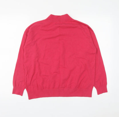 Womens UK Size M Marks and Spencer Pink Pullover Jumper
