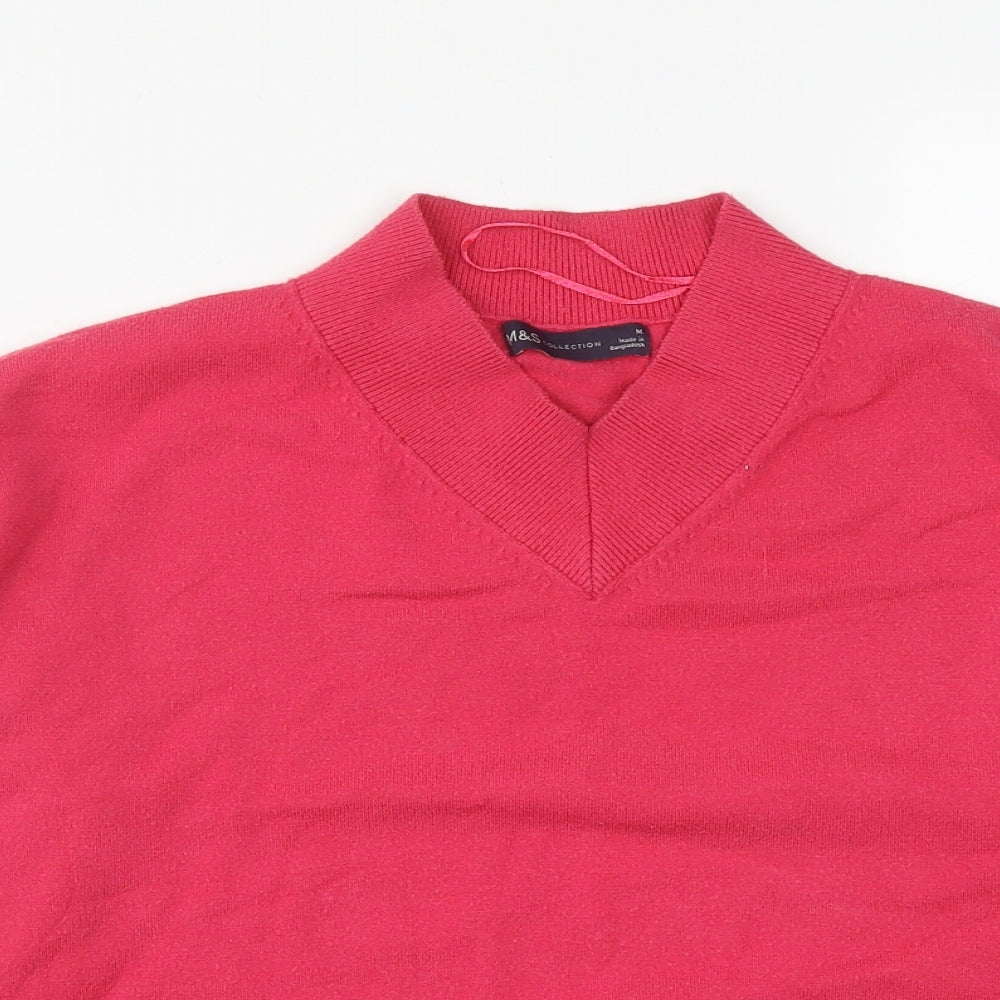 Womens UK Size M Marks and Spencer Pink Pullover Jumper