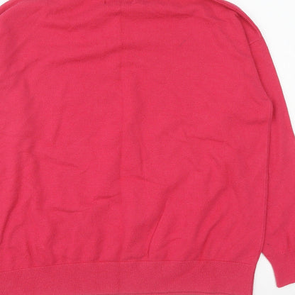 Womens UK Size M Marks and Spencer Pink Pullover Jumper