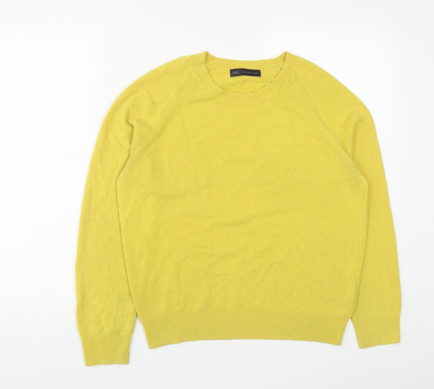 Womens UK Size 12 Marks and Spencer Yellow Pullover Jumper