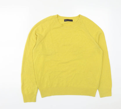 Womens UK Size 12 Marks and Spencer Yellow Pullover Jumper
