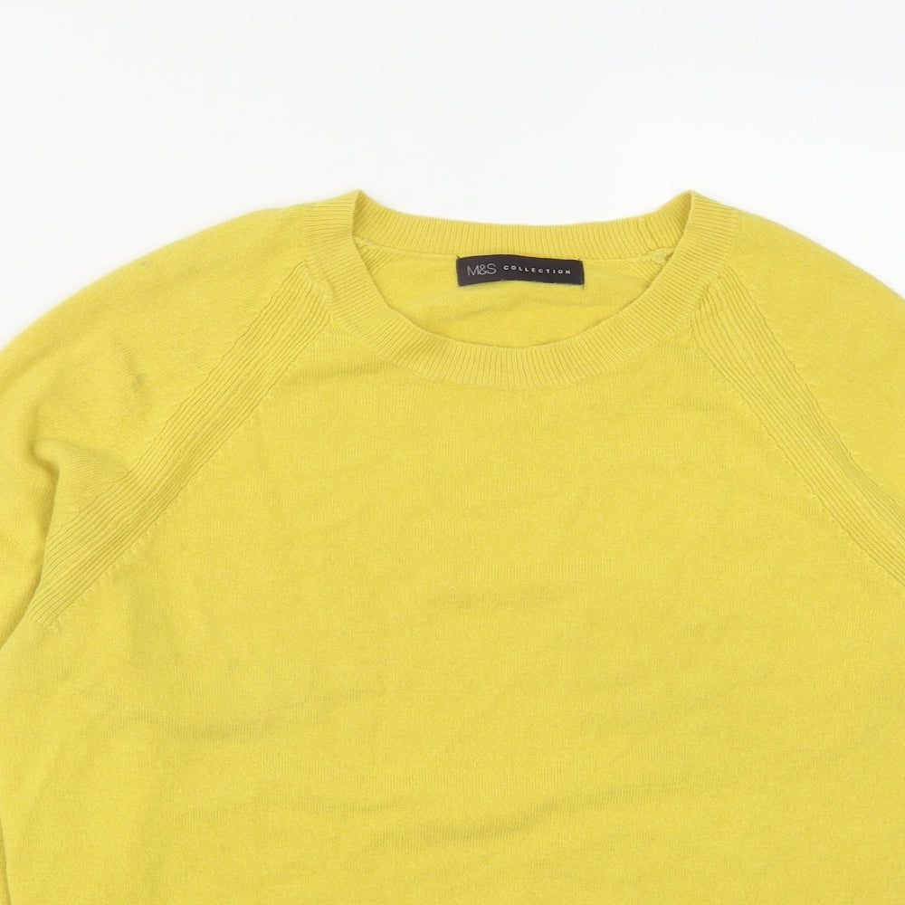 Womens UK Size 12 Marks and Spencer Yellow Pullover Jumper