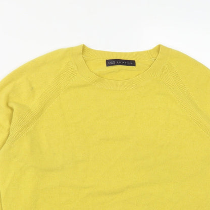 Womens UK Size 12 Marks and Spencer Yellow Pullover Jumper