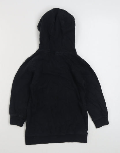 BPC Girls Black  100% Cotton Pullover Hoodie Size 6-7 Years  Pullover