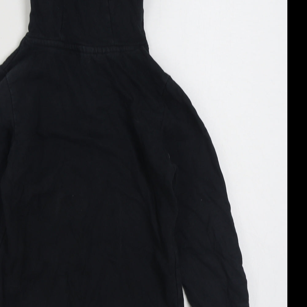 BPC Girls Black  100% Cotton Pullover Hoodie Size 6-7 Years  Pullover