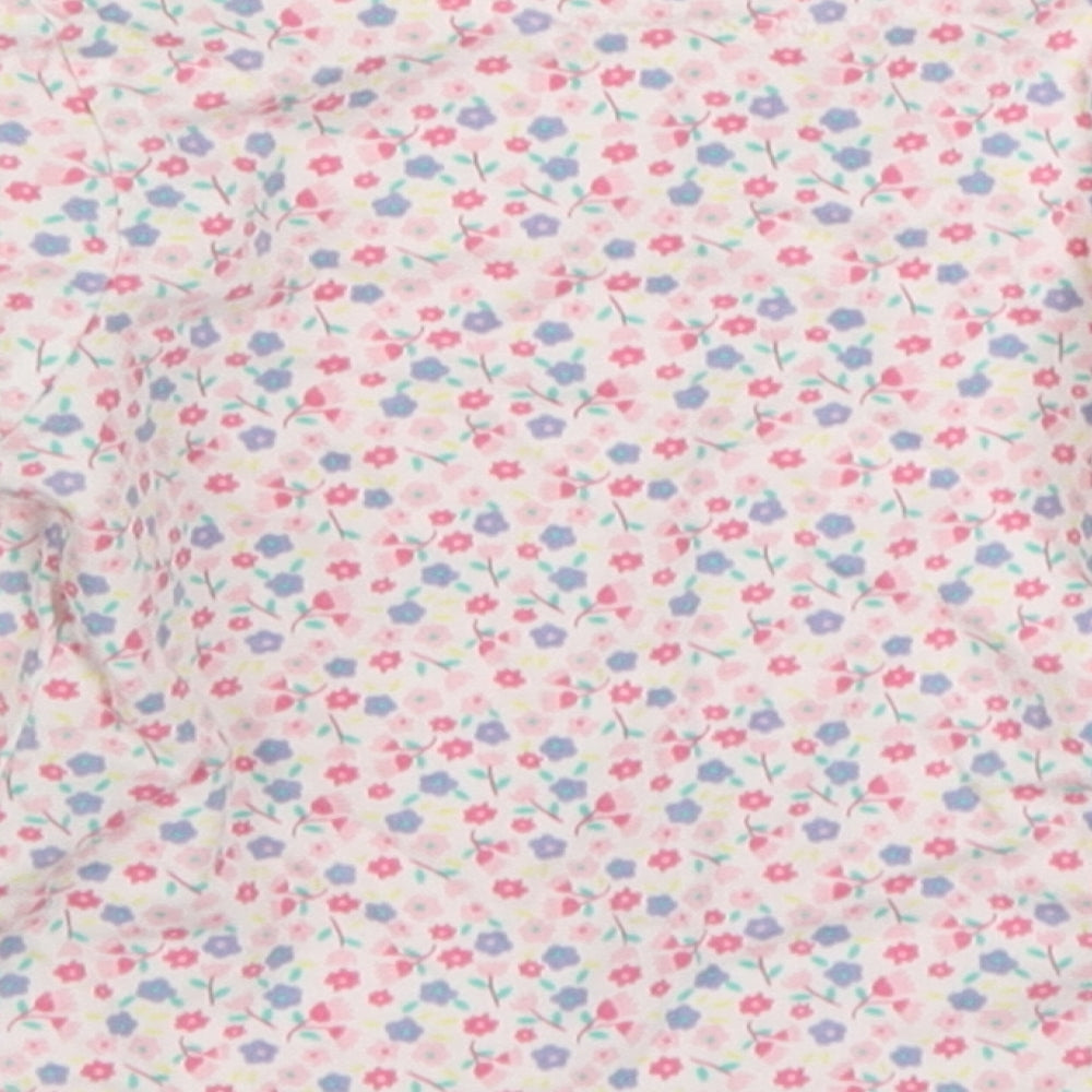 F&F Girls Multicoloured Floral 100% Cotton Cardigan Jumper Size 3-6 Months  Button