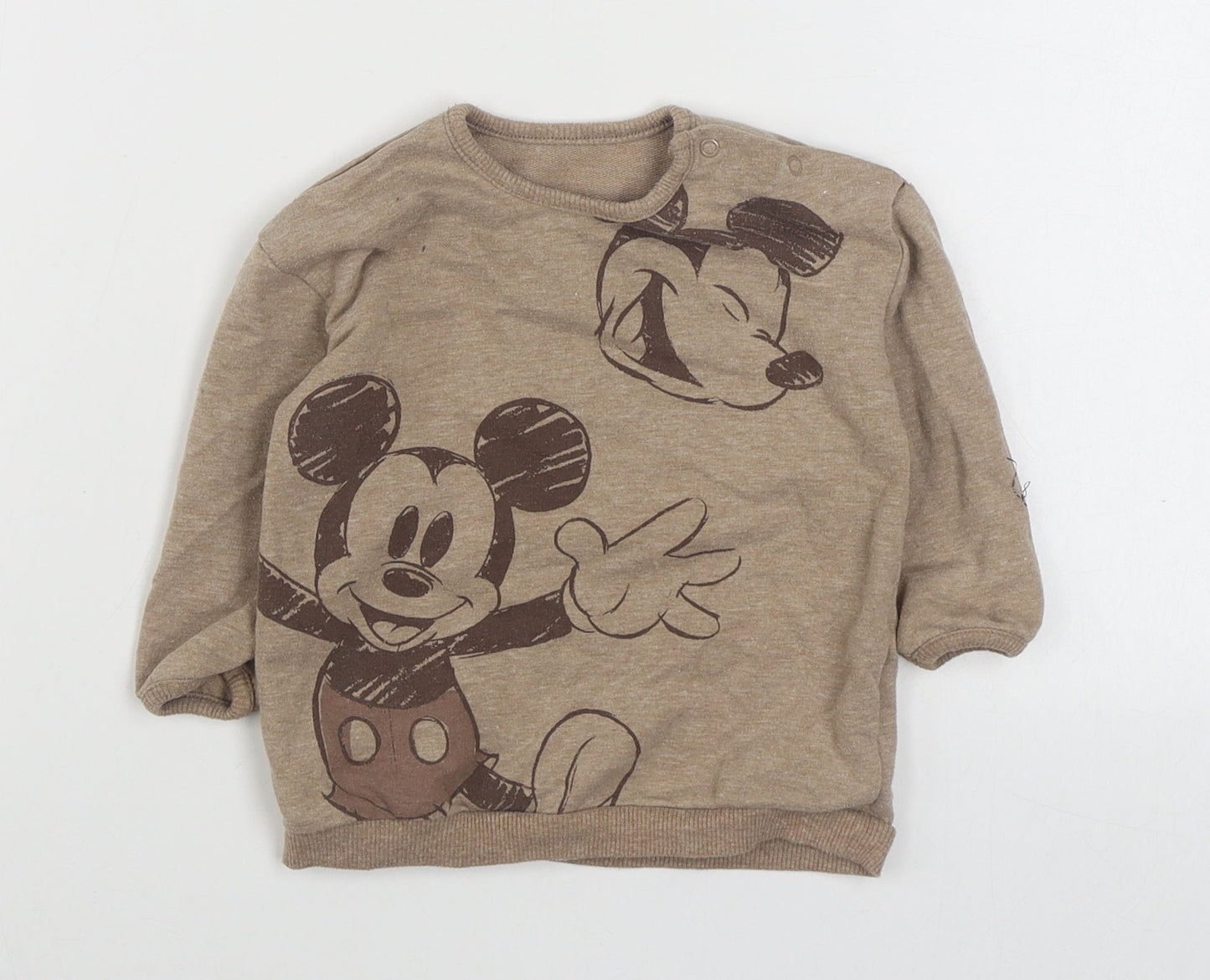 George Baby Brown  Cotton Pullover Jumper Size 6-9 Months  Pullover