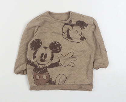 George Baby Brown  Cotton Pullover Jumper Size 6-9 Months  Pullover
