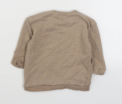 George Baby Brown  Cotton Pullover Jumper Size 6-9 Months  Pullover