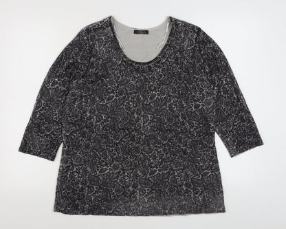 Womens UK Size L BM Grey Pullover Jumper