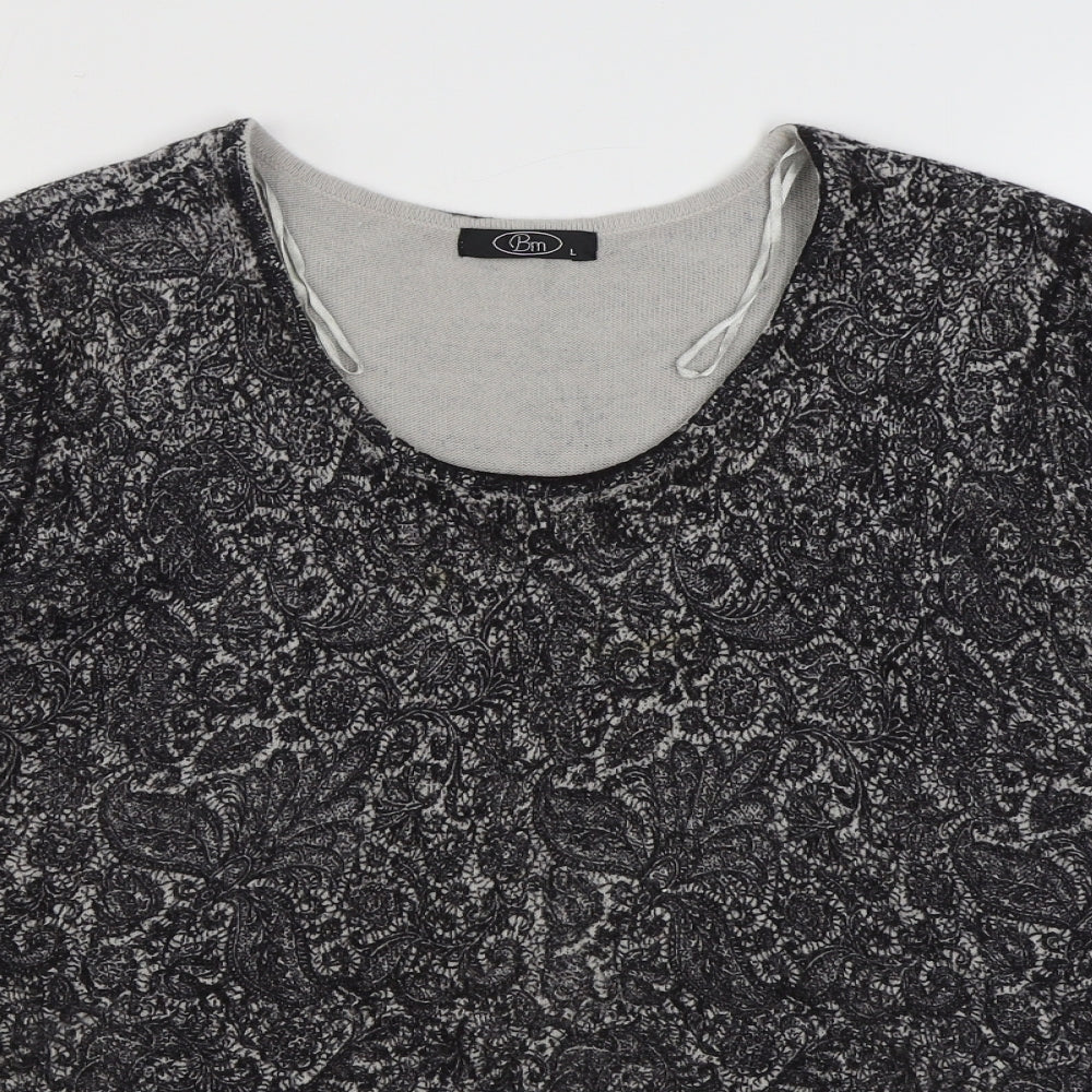 Womens UK Size L BM Grey Pullover Jumper