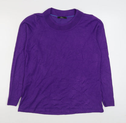 Womens UK Size M Bm Collection Purple Pullover Jumper