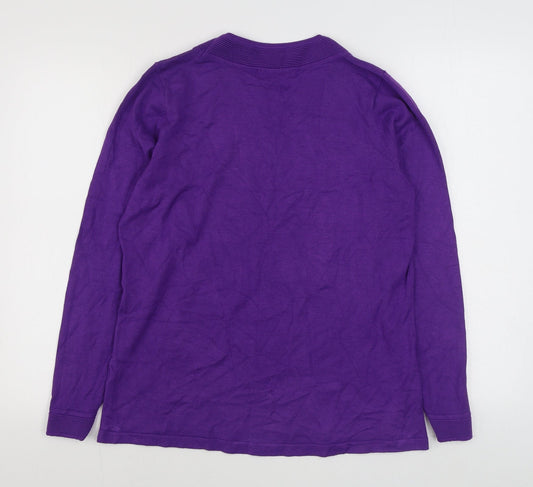 Womens UK Size M Bm Collection Purple Pullover Jumper