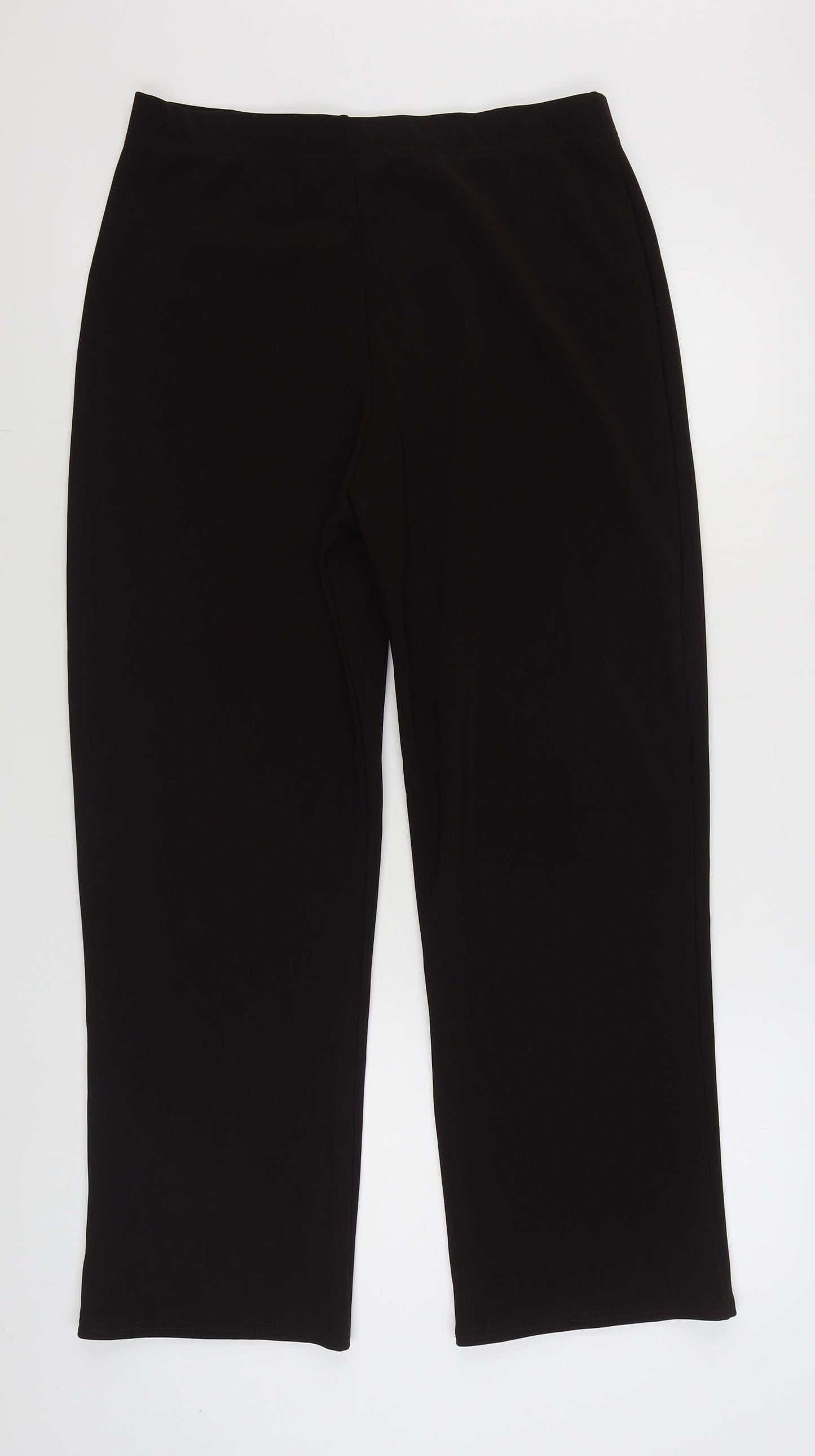 Womens UK Size 3XL Preworn Regular Fit  Brown Trousers
